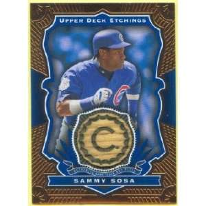  2004 Upper Deck Etchings Game Bat Blue SS Sammy Sosa 