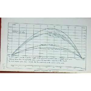   Antique Print 1895 Graph Heights Reached Bullets Sport
