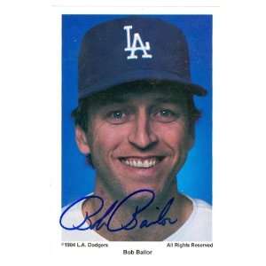  Bob Bailor Autographed/Hand Signed postcard 3x5.5 (Los 