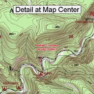USGS Topographic Quadrangle Map   Buffalo Crossing, Arizona (Folded 