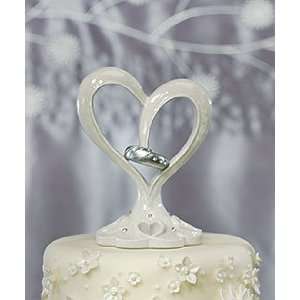  Cheap Wedding Cake Topper   Heart & Wedding Bands Cake 