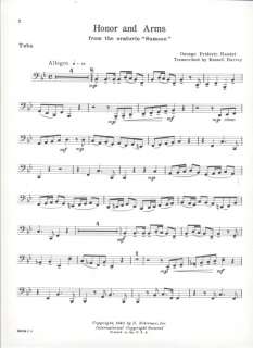 Tuba SoloHonor and Arms   G.F. Handel/Harvey   w/piano  