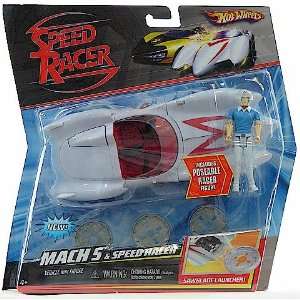  Hot Wheels Mach 5 Speed Racer Vehicle and Figure Toy: Toys 