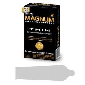  Trojan Magnum Thin 12 Pack   Condoms: Health & Personal 