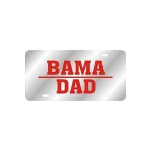 License Plate   BAMA BAR DAD SILVER 00/RED 03: Sports 