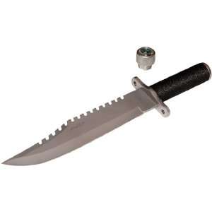  Combat Survival Knife   Silver Blade: Sports & Outdoors