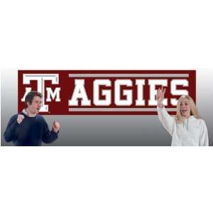 Texas AM Aggies 8 Ft. x 2 Ft. Applique Banner  Sports 