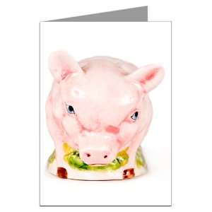  Vintage Kitsch Pig Greeting Card Set: Health & Personal 