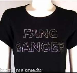 Fang Banger Rhinestone Shirt, True Blood inspired tee  