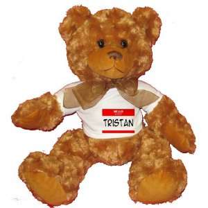  HELLO my name is TRISTAN Plush Teddy Bear with WHITE T 