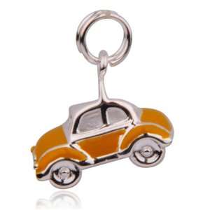  Sterling Silver Epoxy Taxi Cab Charm: Jewelry