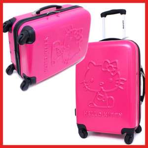 Sanrio Hello Kitty Trolley Bag Luggage Emblems Pink 20  