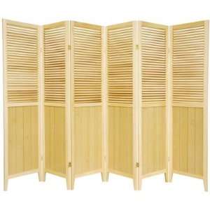  Beadboard 6 Panel Room Divider in Natural: Home & Kitchen