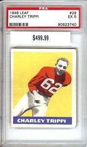 CHARLEY TRIPPI 1948 LEAF ROOKIE RC GRADED PSA EX 5 #29  