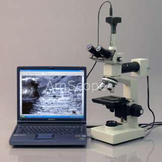 1008X TRINOCULAR METALLURGICAL MICROSCOPE + 3M CAMERA 013964501278 