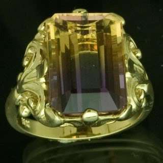 14K Yellow Gold Ametrine Ring, 8.600 Ctw  