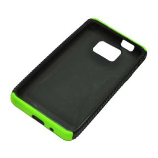   Galaxy S II AT&T/SGH i777/Attain HYBRID Gel/Hard Case Black/Green