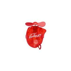   Decor Mini Water Spray Mist Fan with Carabiner (Red): Home & Kitchen