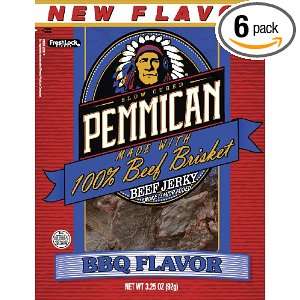 Pemmican Premium Cut Kansas City BBQ Beef Jerky, 3.25 Ounce Bags (Pack 