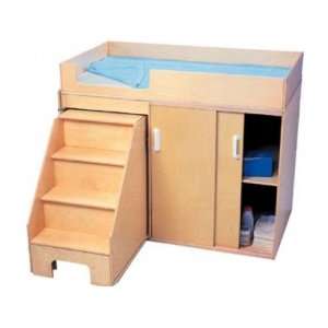  Wooden Changing Station with Steps Baby