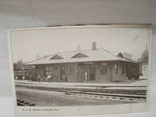 EARLY TREMONT PA PHOTO POSTCARDS TRAIN STATION SCHOOL  
