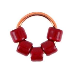  6mm C Koop Beads Flame Red Enameled Short Beads Arts 