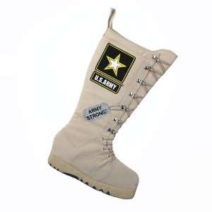  Kurt Adler 19 Inch U.S. Army Combat Boot Applique Stocking 