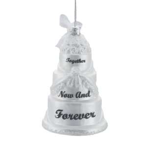  Kurt Adler 5 Inch Glass Wedding Cake Ornament: Home 