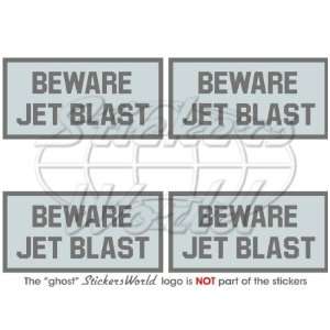 BEWARE JET BLAST LowVis Aircraft USAF 2 (50mm) Vinyl Bumper Stickers 