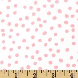  44 Wide Positively Pastel Dots Pink/White Fabric By The 