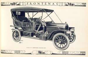 FRONTENAC 1909 vintage automobile car catalog on CD  