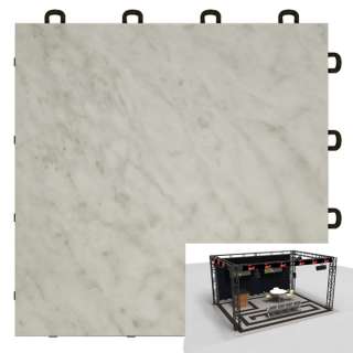Trade Show Flooring White Marble Style   10x10  