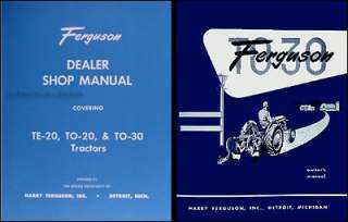   1953 1954 Ferguson TO 30 Set of 2 Manuals Tractor Owner and Shop Books