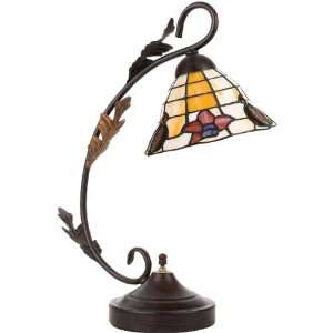  Globe Electric 6155501 Tiffany Table Lamp, Dark Bronze 