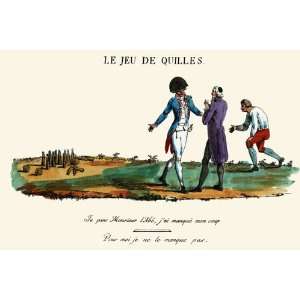  Le jeu de quilles 20X30 Canvas Giclee