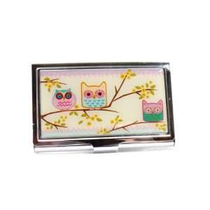  Ganz Owls Metal Business Card Holder: Office Products