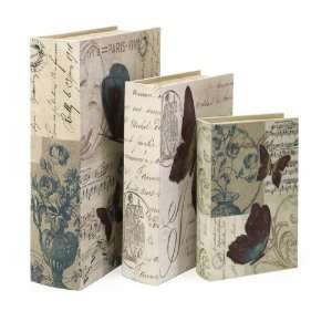  Parisienne Butterfly Book Boxes   Set of 3