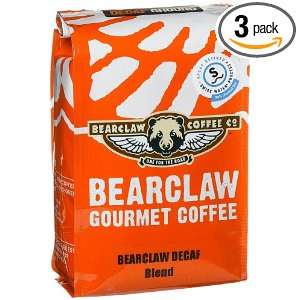 Bearclaw Coffee, Bearclaw Blend, Decaf, Ground, 12 Ounce Bags (Pack of 