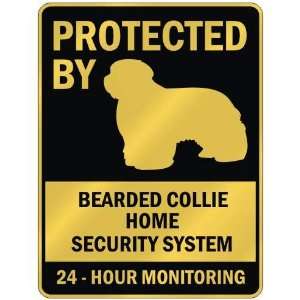 PROTECTED BY  BEARDED COLLIE HOME SECURITY SYSTEM  PARKING SIGN DOG
