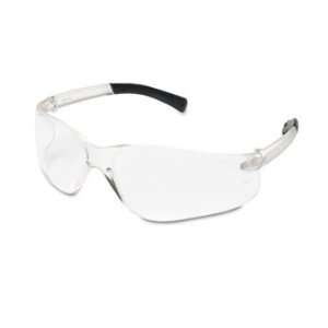 BK110   BearKat Safety Glasses, Wraparound, Black Frame/Clear Lens 
