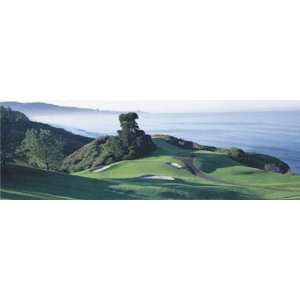  Torrey Pines Hole No. 6 Panorama Golf Picture Framed: Home 