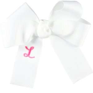  Genuine Lexa Lou Embroidered White Long Tails Bow: Beauty