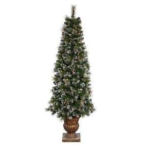  Vickerman 22464   6 Sweden Pine Potted 200 Clear Lights 