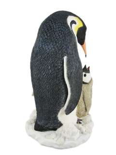 Mother And Child Penguin Statue Baby Chick  