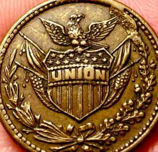 OLD US COINS! CIVIL WAR TOKEN 1860s FANTASTIC PIECE!  