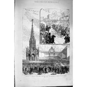  1880 JUBILEE FESTIVAL BELGIUM MONUMENT LEOPOLD LAEKEN 