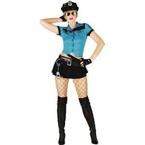  Female American Cop Fancy Dress Costume 8pc Size US 10 12 