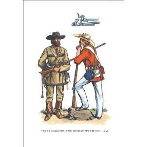  Texas Rangers and Mississippi Rifles, 1846 24X36 Giclee Paper 