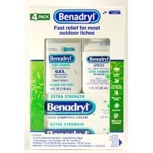 Benadryl Fast Relief for Most Outdoor Itches, 4 Pack 