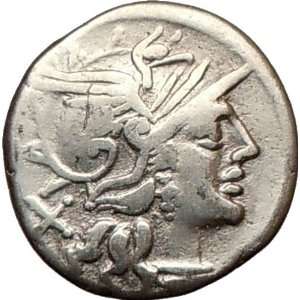 Roman Republic Decimius Flavus LUNA ROMA Silver Coin Horse